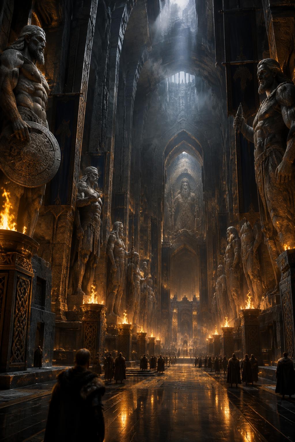 The great stone hall of Valhalla