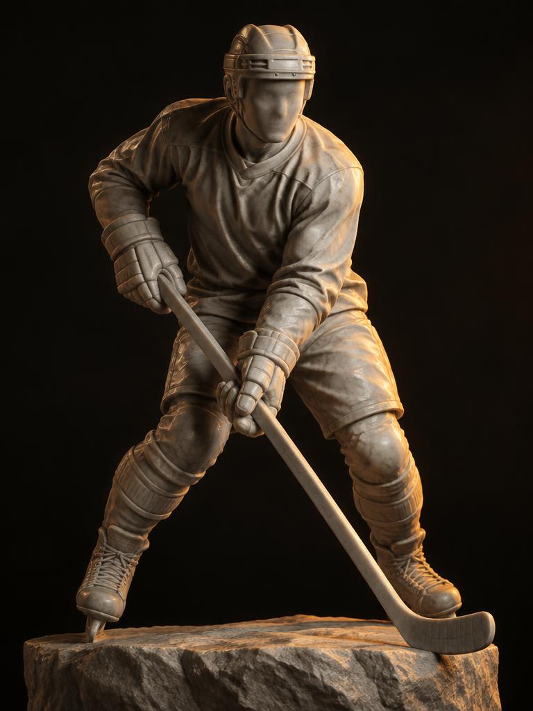 Wayne Gretzky cast in stone